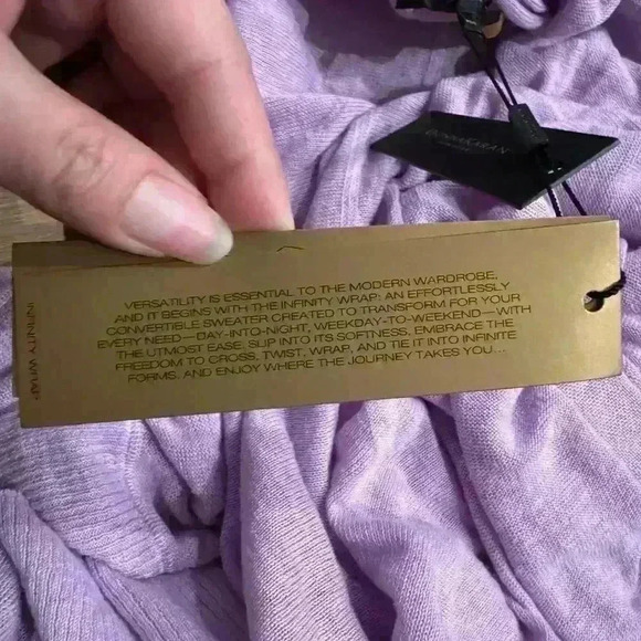 NWT Donna Karan DKNY
Open Sweater Vest 100% linen multiway
infinity wrap Sz XS/S - Picture 10 of 10